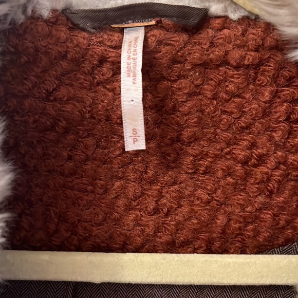 Free people wool bomber jacket rust small - Picture 3 of 5